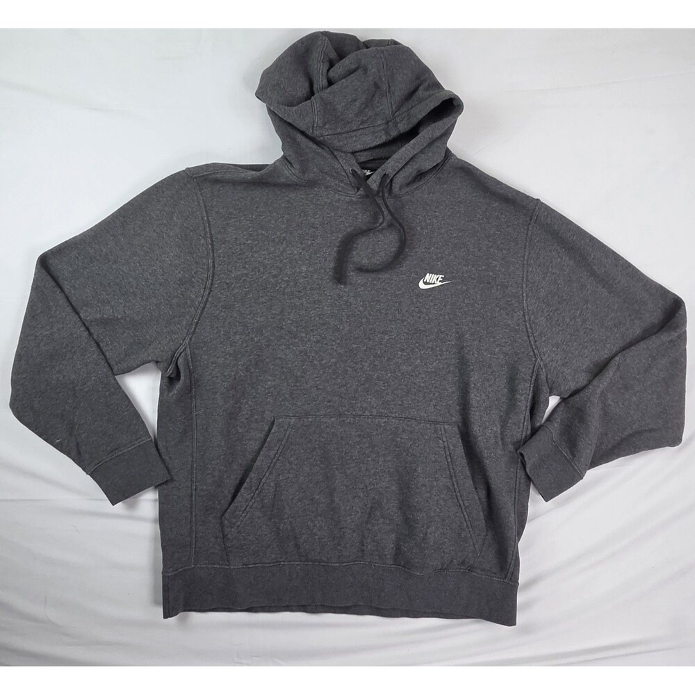 Vintage 1990's Nike Grey Pullover Hoodie Size XL Personalized Graphic on Back